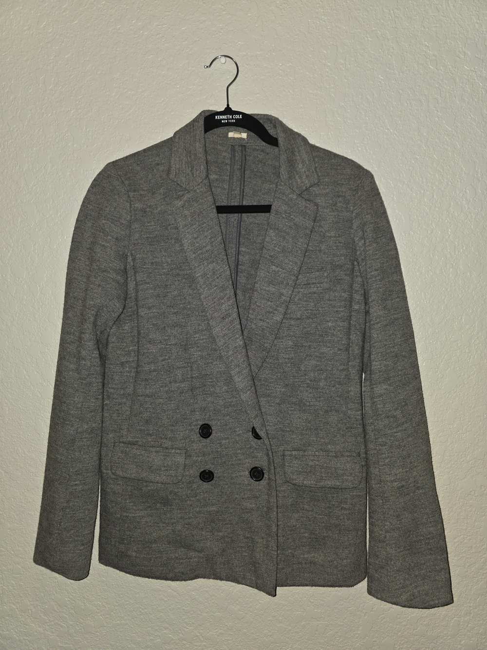 J CREW Women's Gray Double-Breasted Blazer Jacket